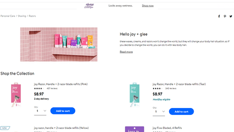 Walmart Joy + Glee Shop